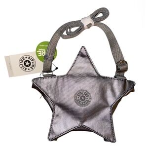 NWT Kipling Silver Metallic Starlette Mini Star Crossbody